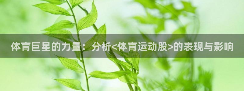  MK体育官网登录：体育巨星的力量：分析<体育运动股>的表现与